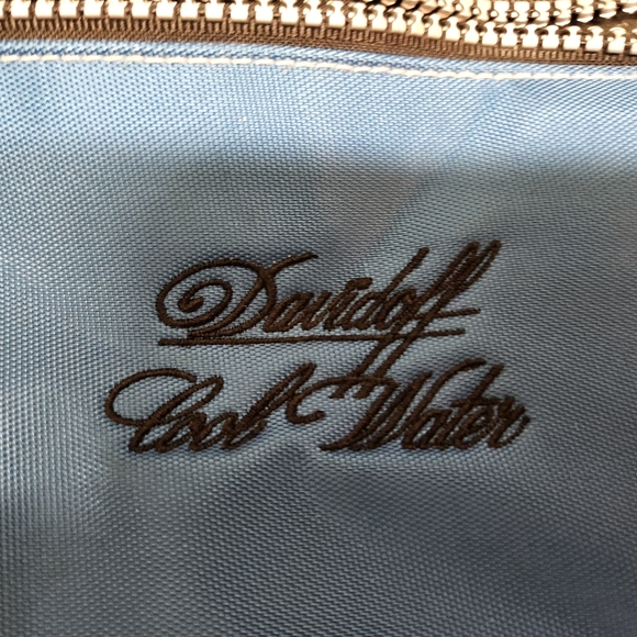 Davidoff Cool Water Blue Black Gym Duffle Bag Travel With Bottom Zip Compartment - Picture 2 of 4